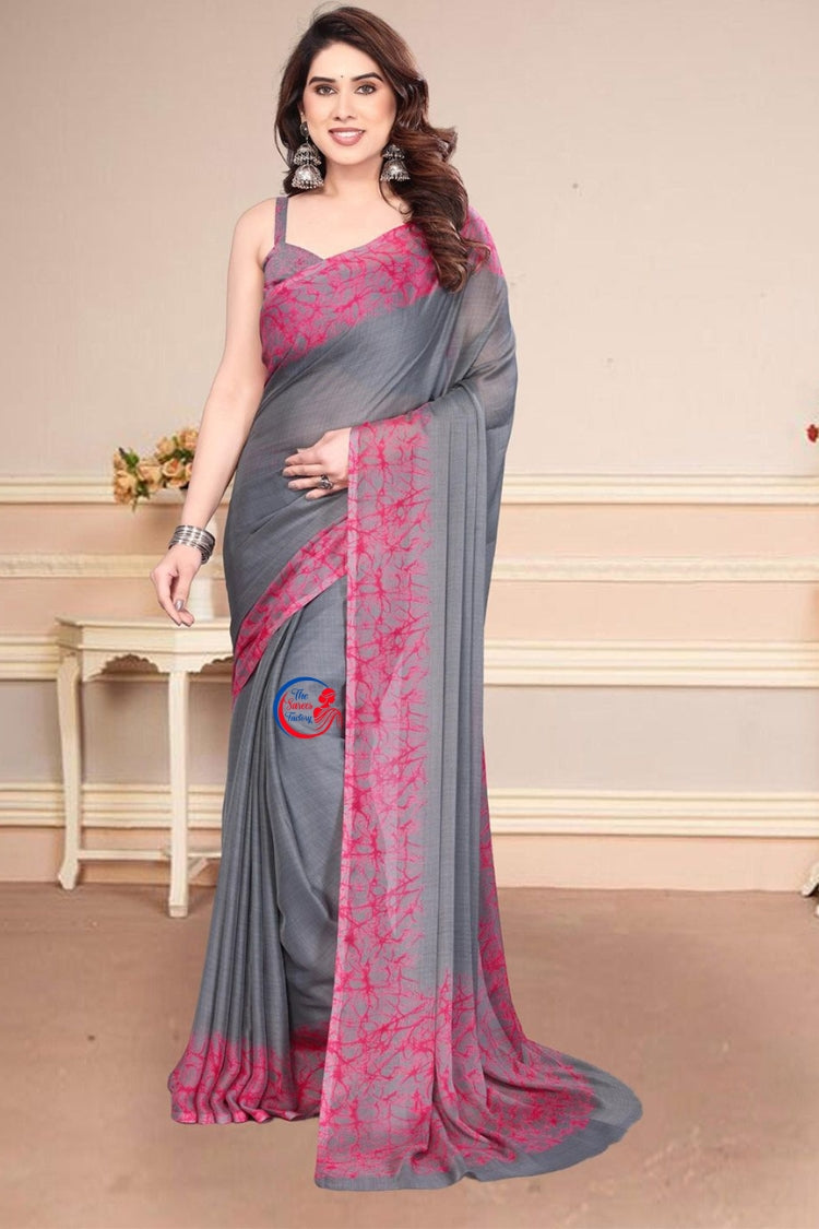 Pure Chiffon Designer Saree